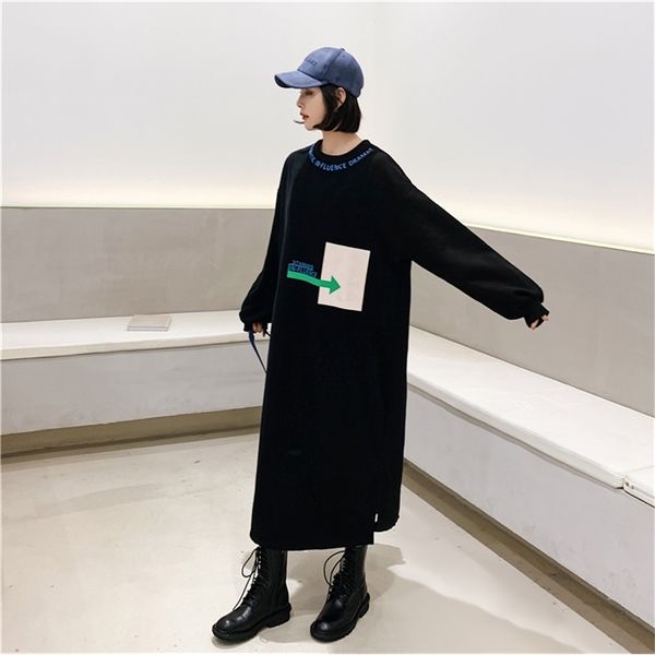 autumn winter harajuku hoodies dress women black maxi plus size sweatshirt casual split geometric print vestidos robe lady 201203
autumn winter harajuku hoodies dress women black maxi plus size sweatshirt casual split geometric print vestidos robe lady 201203
