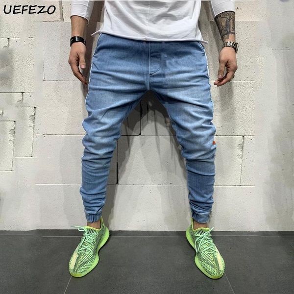 men's jeans uefezo 2021 autumn men slim heavy wash small leg openning stretchable fabric fashion man pants vintage male, Blue
men's jeans uefezo 2021 autumn men slim heavy wash small leg openning stretchable fabric fashion man pants vintage male, Blue