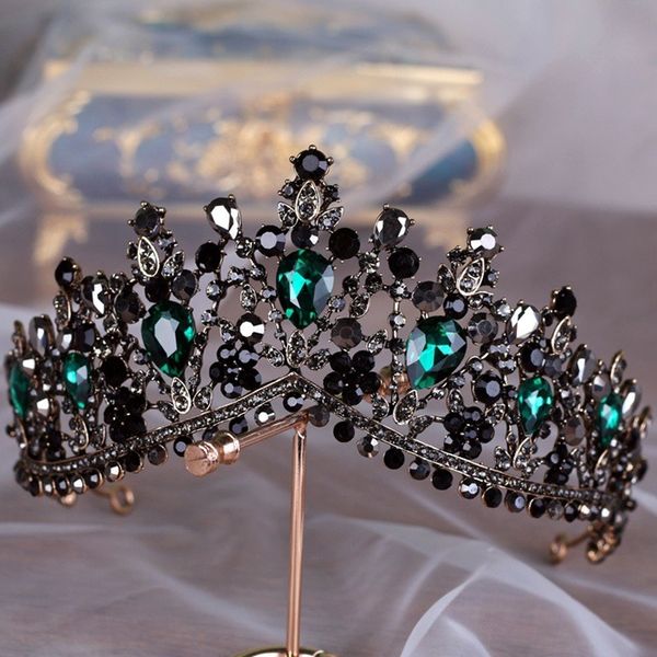 kmvexo european green crystal tiaras vintage black rhinestone pageant crown baroque bridal wedding hair jewelry accessories gift y200409, Slivery;golden
kmvexo european green crystal tiaras vintage black rhinestone pageant crown baroque bridal wedding hair jewelry accessories gift y200409, Slivery;golden