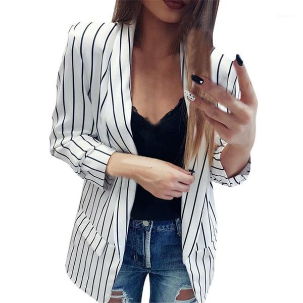 2019 fashion new women casual black and white striped blazer coat lapel cardigan long sleeve outwear jacket jaqueta feminina1, White;black
2019 fashion new women casual black and white striped blazer coat lapel cardigan long sleeve outwear jacket jaqueta feminina1, White;black