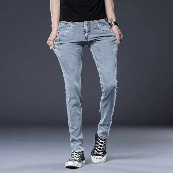 browon brand new denim jeans men hip hop slight stretch jeans mid waist full length young fashion pencil pant 201111, Blue
browon brand new denim jeans men hip hop slight stretch jeans mid waist full length young fashion pencil pant 201111, Blue