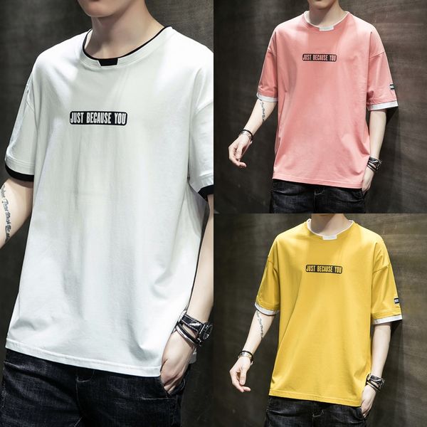 2020 summer new men's thin short sleeve men's cotton loose crew neck t-shirt korean casual t-shirt bjews, Blue
2020 summer new men's thin short sleeve men's cotton loose crew neck t-shirt korean casual t-shirt bjews, Blue
