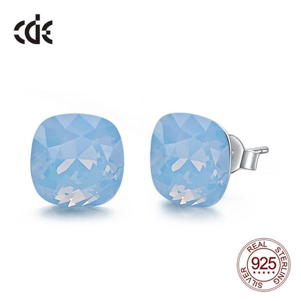 cde brand jewelry 925 sterling silver square air blue opal crystal earrings from women fine stud earrings, Golden;silver
cde brand jewelry 925 sterling silver square air blue opal crystal earrings from women fine stud earrings, Golden;silver