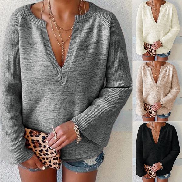 women gray sweater plus size winter sweaters christmas girls pullovers v neck casual harajuku cute, White;black
women gray sweater plus size winter sweaters christmas girls pullovers v neck casual harajuku cute, White;black