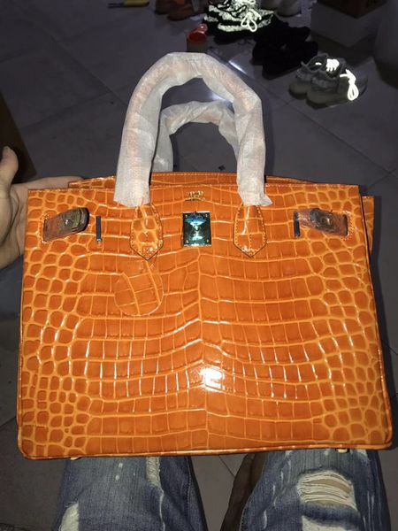 brown alligator fashion bags shoulder bags 30cm 35cm women totes bright black lady genuine leather handbag with lock
brown alligator fashion bags shoulder bags 30cm 35cm women totes bright black lady genuine leather handbag with lock