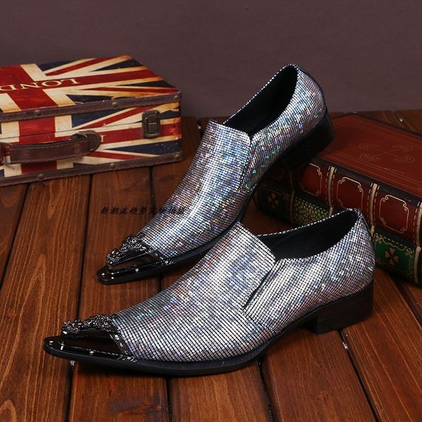 metallic mens pointed toe dress shoes genuine leather glitter italian mens shoes brands oxford formal dress wedding male, Black
metallic mens pointed toe dress shoes genuine leather glitter italian mens shoes brands oxford formal dress wedding male, Black