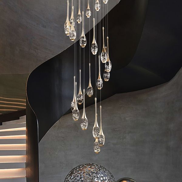 nordic staircase long chandeliers lighting modern crystal hanging lamp minimalist living room dining room led light loft duplex villa revolv
nordic staircase long chandeliers lighting modern crystal hanging lamp minimalist living room dining room led light loft duplex villa revolv