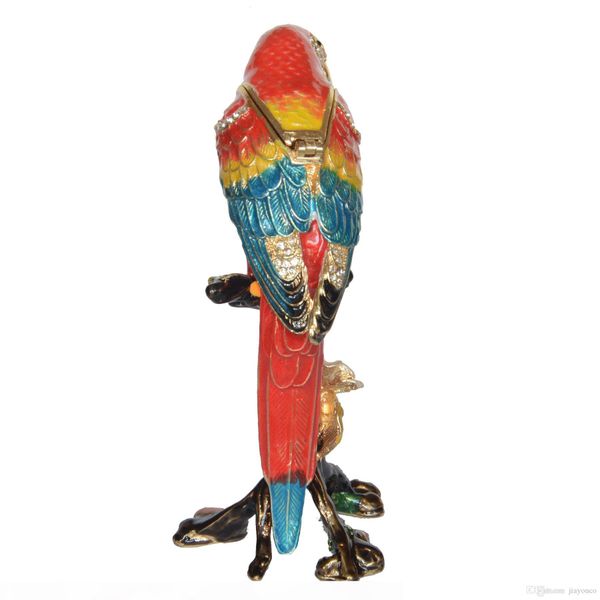 macaw parrot trinket box enamelled hinged jewelry box pewter ornament gifts bird figurine tabletop, Black;white
macaw parrot trinket box enamelled hinged jewelry box pewter ornament gifts bird figurine tabletop, Black;white