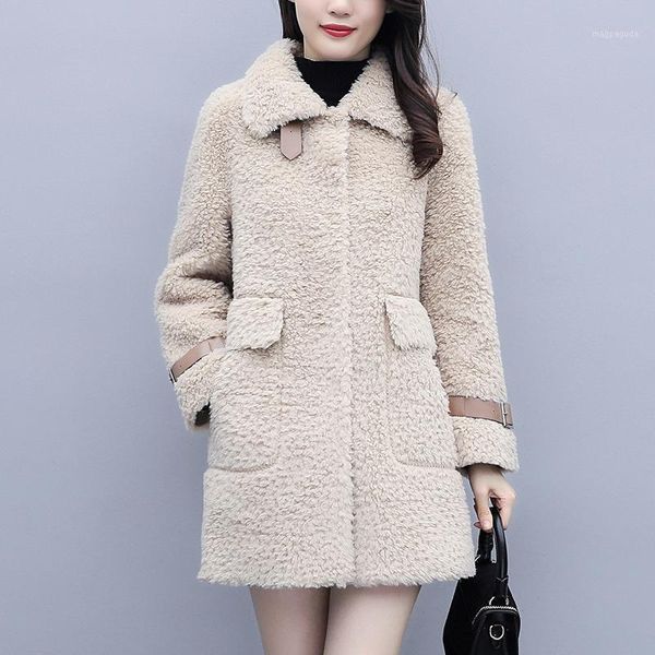 new winter sheep shears coat women korean long faux fur jacket female casual loose plus size particles lamb overcoat female h8731, Black
new winter sheep shears coat women korean long faux fur jacket female casual loose plus size particles lamb overcoat female h8731, Black