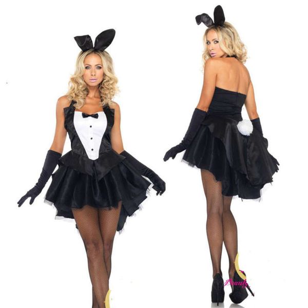 role halloween club play underwear bunny costume 0346, Black;white
role halloween club play underwear bunny costume 0346, Black;white