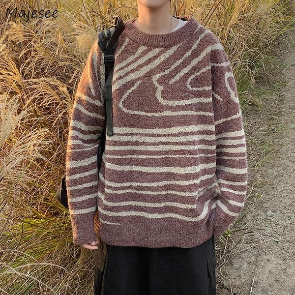 pullovers men loose striped knitted sweater o-neck long sleeve jumper all-math streetwear korean style autumn winter new fashion, White;black
pullovers men loose striped knitted sweater o-neck long sleeve jumper all-math streetwear korean style autumn winter new fashion, White;black
