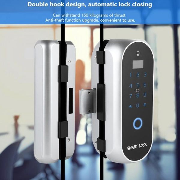 glass door smart semiconductor fingerprint card password recognition lock perforating free
glass door smart semiconductor fingerprint card password recognition lock perforating free