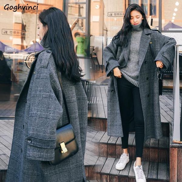 wool coat women plus size plaid feminino elegant long double breasted womens winter clothing blends for ladies korean fashion, Black
wool coat women plus size plaid feminino elegant long double breasted womens winter clothing blends for ladies korean fashion, Black
