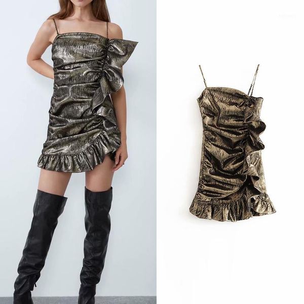 fashion women dresses sling gold pleated women dress party club mini dress chic stylish female vestidos1, Black;gray
fashion women dresses sling gold pleated women dress party club mini dress chic stylish female vestidos1, Black;gray