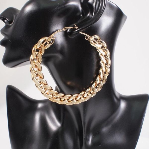 hoop & huggie european and american fashion thick chain metal exaggerated big ear earrings female size punk, Golden;silver
hoop & huggie european and american fashion thick chain metal exaggerated big ear earrings female size punk, Golden;silver