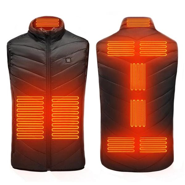 men's vests 9 areas heated vest men women smart usb electric thermal waistcoat cotton warm outdoor hiking fishing winter fever gilet ja, Black;white
men's vests 9 areas heated vest men women smart usb electric thermal waistcoat cotton warm outdoor hiking fishing winter fever gilet ja, Black;white