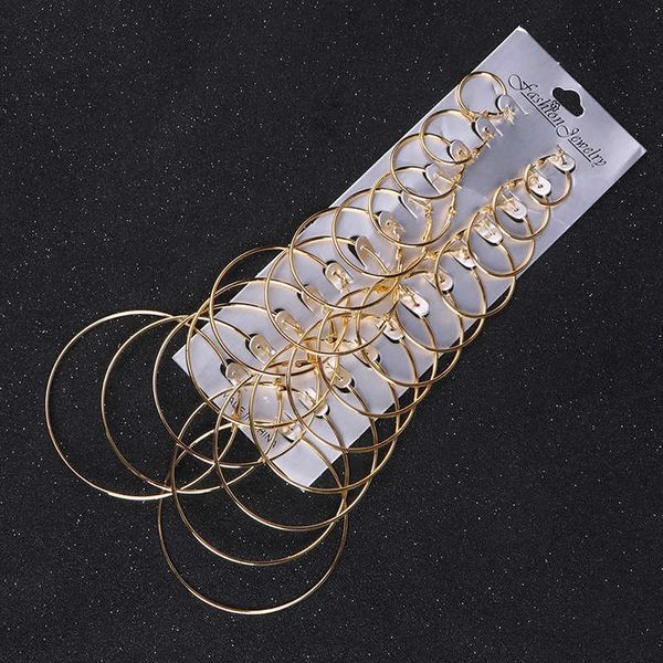 big with exaggerated new earrings gold, Silver