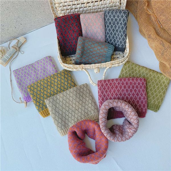 new scarf winter knitted children's diamond plaid neckband for boys and girls ad0t, Red;brown
new scarf winter knitted children's diamond plaid neckband for boys and girls ad0t, Red;brown