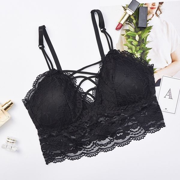 women's lace floral underwear bra lady bra padded bralette front cross none closure intimates t200609, Red;black
women's lace floral underwear bra lady bra padded bralette front cross none closure intimates t200609, Red;black