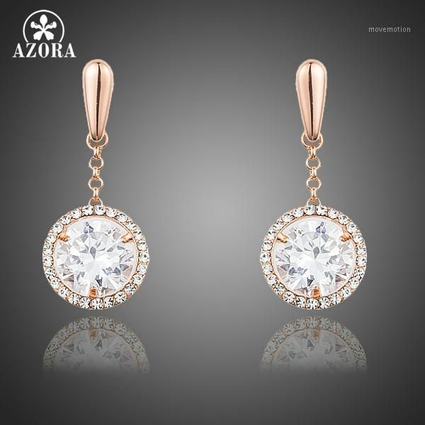 azora new rose gold color clear round cubic zirconia women earrings drop shipping te02381, Silver
azora new rose gold color clear round cubic zirconia women earrings drop shipping te02381, Silver