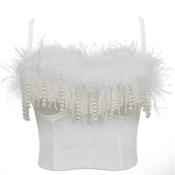 women's tanks & camis nightclub feather beading crop tank with built in bra push up bralette women spaghetti strap summer 2021 clot, White
women's tanks & camis nightclub feather beading crop tank with built in bra push up bralette women spaghetti strap summer 2021 clot, White