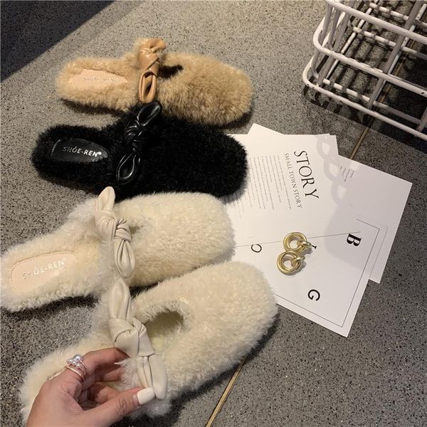 low slippers casual fur shoes slides butterfly-knot slipers women luxury plush 2021 hoof heels basic rubber with fur pu, Black
low slippers casual fur shoes slides butterfly-knot slipers women luxury plush 2021 hoof heels basic rubber with fur pu, Black