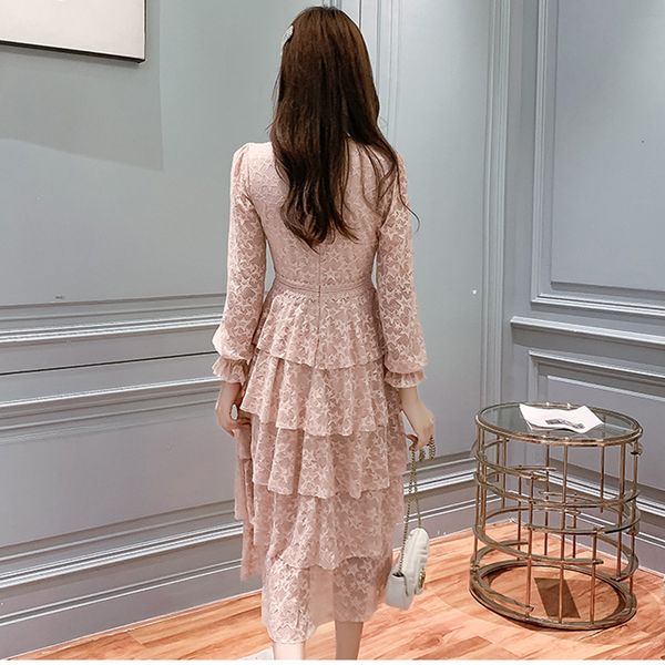 2021 new pink autumn dressed in women's lace the-neck long sleeve embroidered mesh apricot dress casual party cake 23ct, Black;gray
2021 new pink autumn dressed in women's lace the-neck long sleeve embroidered mesh apricot dress casual party cake 23ct, Black;gray