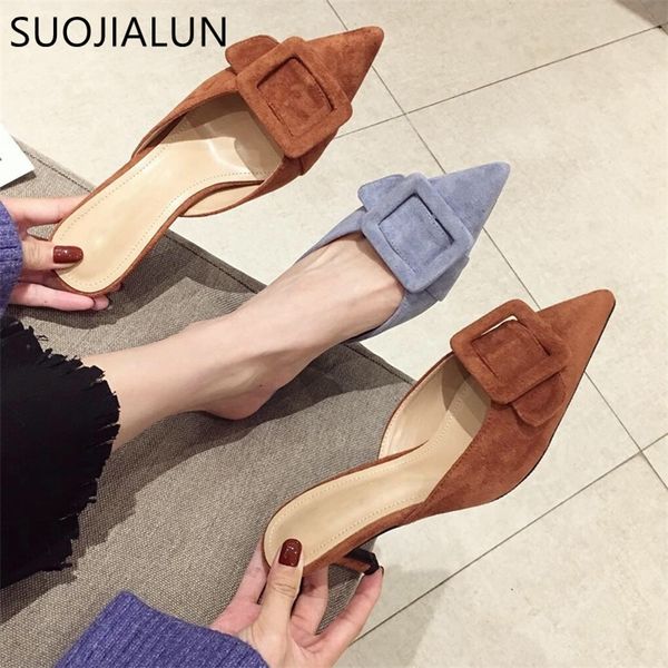 suojialun slippers med heel sandals summer slip on slides fashion mules pointed toe women slide buckle outdoor slippe y200423, Black
suojialun slippers med heel sandals summer slip on slides fashion mules pointed toe women slide buckle outdoor slippe y200423, Black