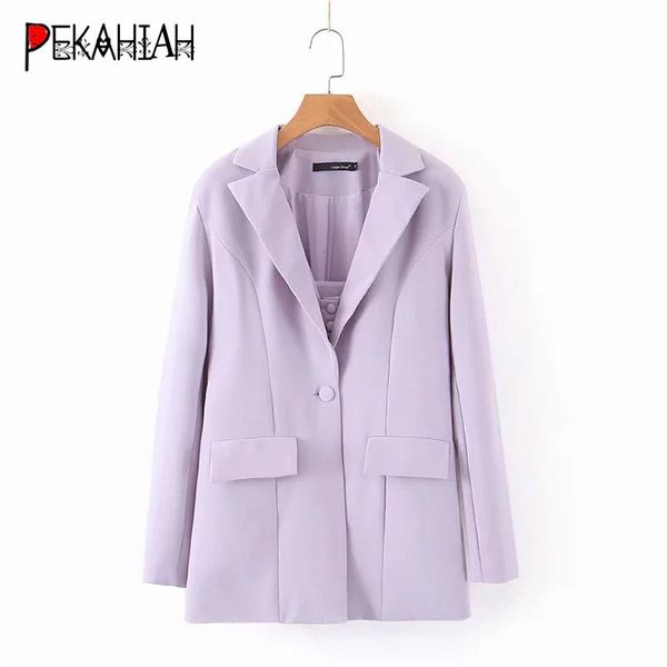 fashion women blazers and jackets single button purple blazer coat lady suit jacket long sleeve office blazer femme 2020 autumn, White;black
fashion women blazers and jackets single button purple blazer coat lady suit jacket long sleeve office blazer femme 2020 autumn, White;black