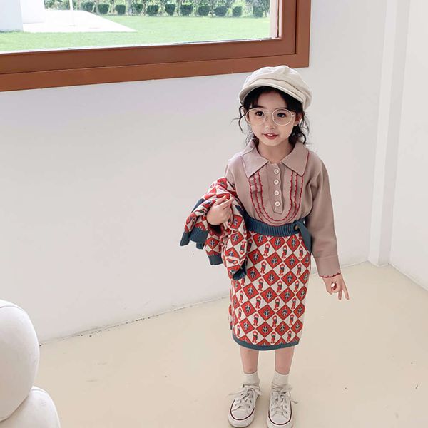 girl's sweater two piece drs spring and autumn baby foreign sle small fragrance knitting cardigan suspender skirt children's suit, Blue
girl's sweater two piece drs spring and autumn baby foreign sle small fragrance knitting cardigan suspender skirt children's suit, Blue