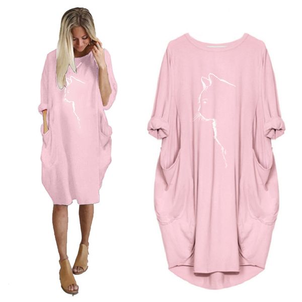 2021 new women ladies casual oversized cat print pullover large size loose pocket a variety of colors available, Black;gray
2021 new women ladies casual oversized cat print pullover large size loose pocket a variety of colors available, Black;gray
