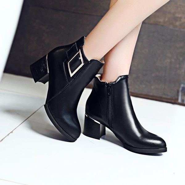 big size 32-43 2021 spring & autumn & winter women solid buckle high square heels ankle riding boots 3 colors, Black
big size 32-43 2021 spring & autumn & winter women solid buckle high square heels ankle riding boots 3 colors, Black