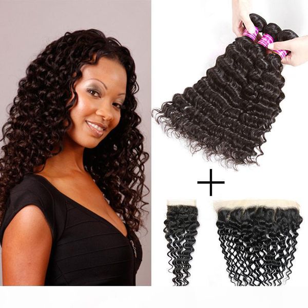 brazilian virgin hair deep wave remy human hair bundles with lace closure 3 bundles with frontal ear to ear hair extensions accessories, Black;brown
brazilian virgin hair deep wave remy human hair bundles with lace closure 3 bundles with frontal ear to ear hair extensions accessories, Black;brown