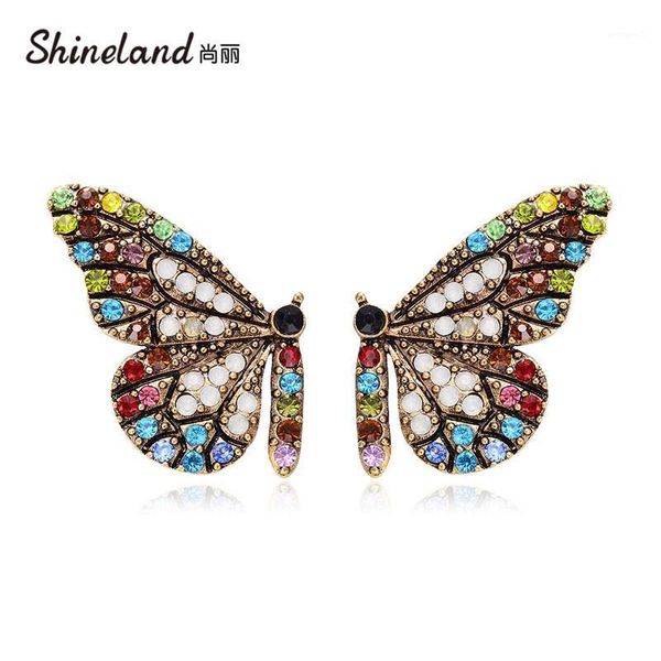 stud shineland 2021 european and american fashion vintage butterfly colorful crystal zircon earrings for women bohemian1, Golden;silver
stud shineland 2021 european and american fashion vintage butterfly colorful crystal zircon earrings for women bohemian1, Golden;silver