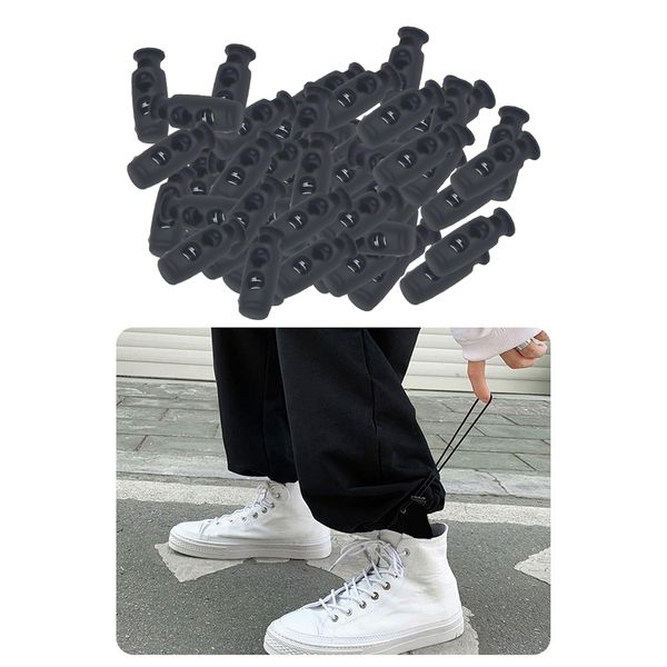 100pcs plastic cord lock end toggle spring ser fastener slider toggles end, for camping hiking (black
100pcs plastic cord lock end toggle spring ser fastener slider toggles end, for camping hiking (black