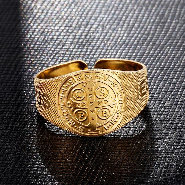 cluster rings 2021 exorcism cross faith open ring men stainless steel catholic san benito jesus anillo hombre jewelry, Golden;silver
cluster rings 2021 exorcism cross faith open ring men stainless steel catholic san benito jesus anillo hombre jewelry, Golden;silver