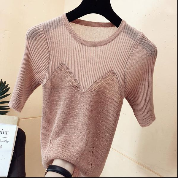 bandeau stitching glitter silk bright korean womens round neck short sleeved western style bottoming shirt drop shipping good quality, White
bandeau stitching glitter silk bright korean womens round neck short sleeved western style bottoming shirt drop shipping good quality, White
