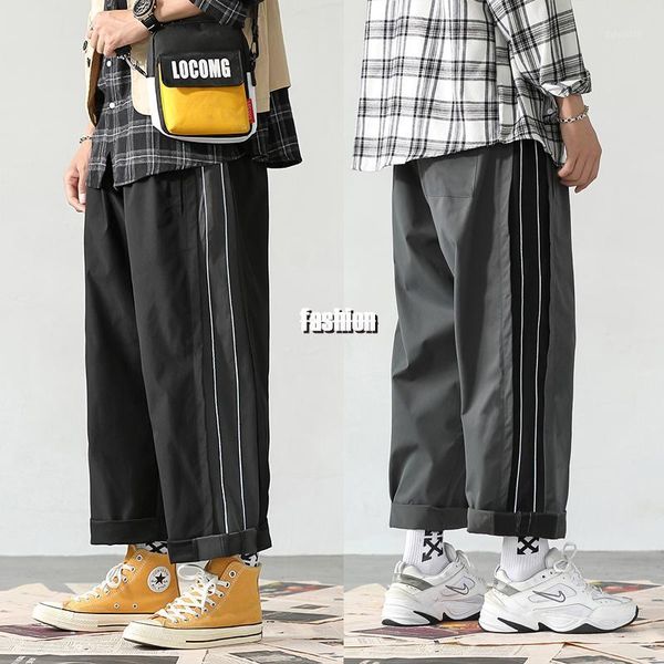 stripe men ankle-length pants hip hop male clothing vintage japanese cargo harem pant elastic waist loose sweatpants plus size1, Black
stripe men ankle-length pants hip hop male clothing vintage japanese cargo harem pant elastic waist loose sweatpants plus size1, Black
