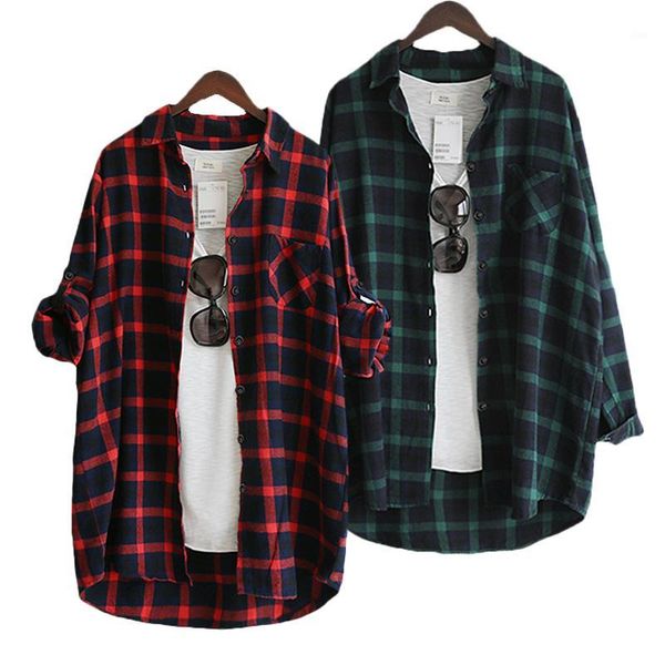 new cotton women plaid blouse shirt plue size female blouses button 2020 autumn fashion casual loose red long sleeve shirts1, White
new cotton women plaid blouse shirt plue size female blouses button 2020 autumn fashion casual loose red long sleeve shirts1, White