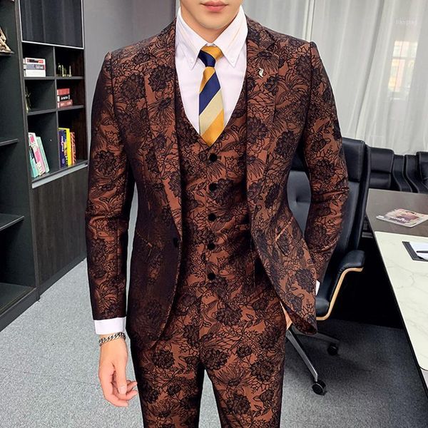 new 3 pieces jacquard suit men fashion 2021 wedding suits men casual slim fit business prom suit tuxedos jacket+pants+vest1, White;black
new 3 pieces jacquard suit men fashion 2021 wedding suits men casual slim fit business prom suit tuxedos jacket+pants+vest1, White;black