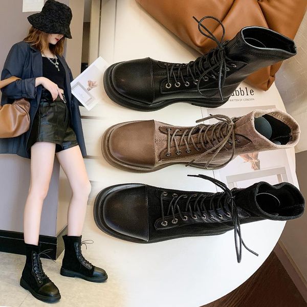 lace up boots women shoes autumn luxury designer booties woman 2020 low heel boots-women rubber fashion rock ladies ankle, Black
lace up boots women shoes autumn luxury designer booties woman 2020 low heel boots-women rubber fashion rock ladies ankle, Black