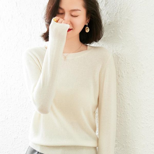 women's sweaters 2021 sweater 100% pure cashmere women's round neck pullover short loose solid color knit base shirt1, White;black
women's sweaters 2021 sweater 100% pure cashmere women's round neck pullover short loose solid color knit base shirt1, White;black