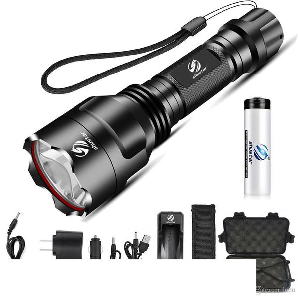Super Bright Led Flashlight 5 Lighting Modes Led Torch For Night Riding Camping Hiking Hunting & Indoor Activities Use 18650