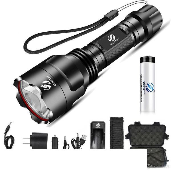 super bright led flashlight 5 lighting modes led torch for night riding camping hiking hunting & indoor activities use 18650
super bright led flashlight 5 lighting modes led torch for night riding camping hiking hunting & indoor activities use 18650