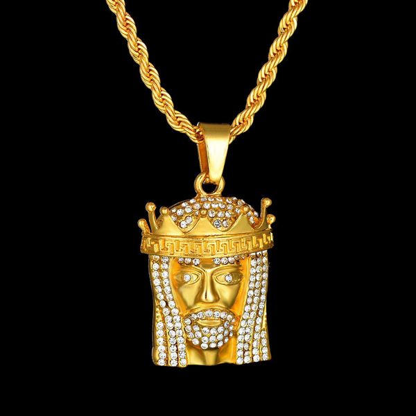 head gold zinc pendant jesus silver color alloy with bling rhinestone hip hop necklace chain men's jewelry gift
head gold zinc pendant jesus silver color alloy with bling rhinestone hip hop necklace chain men's jewelry gift