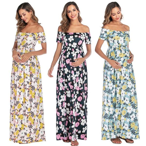 maternity dresses long short sleeve one-shoulder flower clothes for pregnant premama travel beach po shoot elegant, White
maternity dresses long short sleeve one-shoulder flower clothes for pregnant premama travel beach po shoot elegant, White