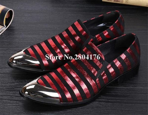 korean style men metal pointed toe red gold striped leather shoes slip-on flat leisure shoes club bridegroom, Black
korean style men metal pointed toe red gold striped leather shoes slip-on flat leisure shoes club bridegroom, Black