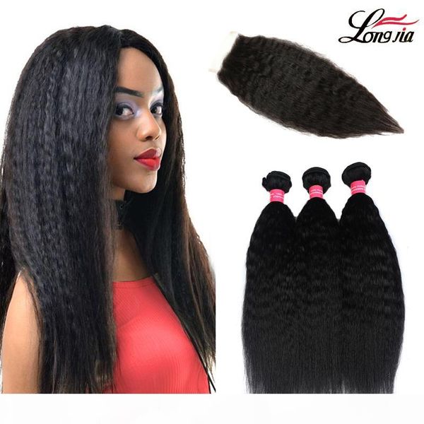 peruvian kinky straight hair weave bundles with closure 100% human hair 3 bundles with lace closure yaki straight hair, Black
peruvian kinky straight hair weave bundles with closure 100% human hair 3 bundles with lace closure yaki straight hair, Black