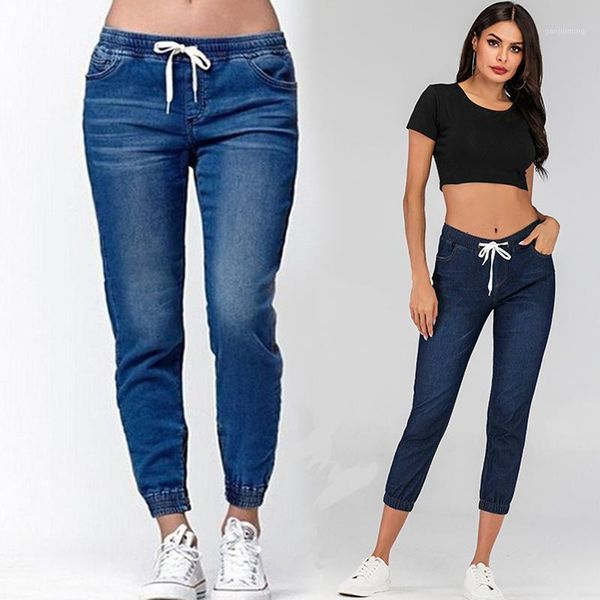 new summer ripped drawstring elastic waist jeans loose denim trousers fashion casual women's plus size foot lantern1, Blue
new summer ripped drawstring elastic waist jeans loose denim trousers fashion casual women's plus size foot lantern1, Blue