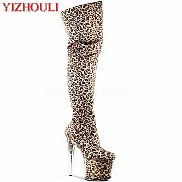 boots 8 inch with platform leopard print high heels 20cm crystal shoes thigh stiletto gold super sky glitter, Black
boots 8 inch with platform leopard print high heels 20cm crystal shoes thigh stiletto gold super sky glitter, Black